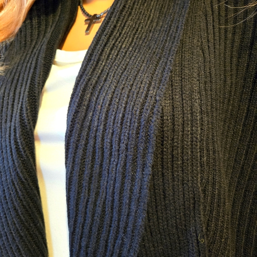 Apt.9 Black Knit Open Cardigan Size Large - image 3